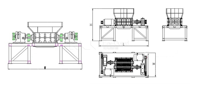 double shaft shredder design